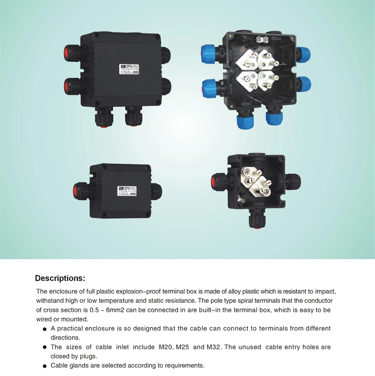 Hot Sales Plastic Full Plastic Explosion Proof Electrical Junction Box