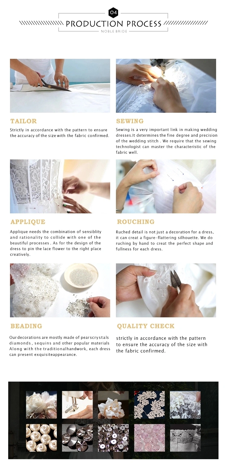 Hot Selling Sheer White Long Sleeve Wedding Dress Bridal Gown