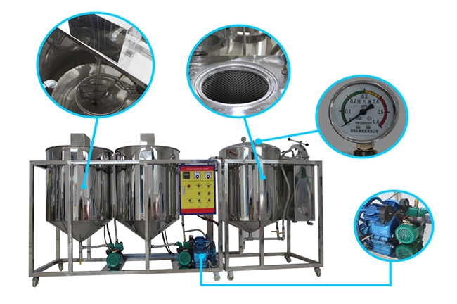 Small scale coconut oil refinery equipment  sunflower oil refinery machine malaysia palm oil refinery