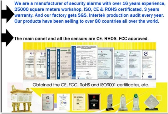 2016 New Security Alarm System WiFi / GPRS / GSM Smart Home Alarm with Android /Ios APP Control
