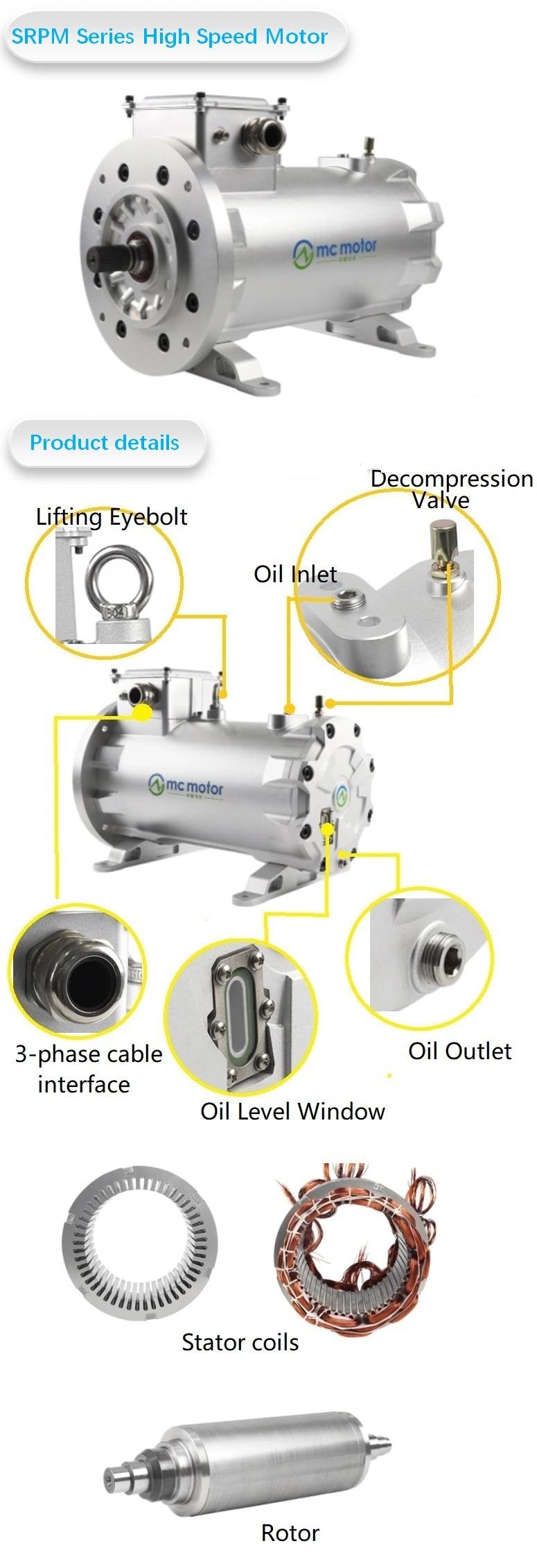AC Industry Used High Rpm High Torque Electrical Motor