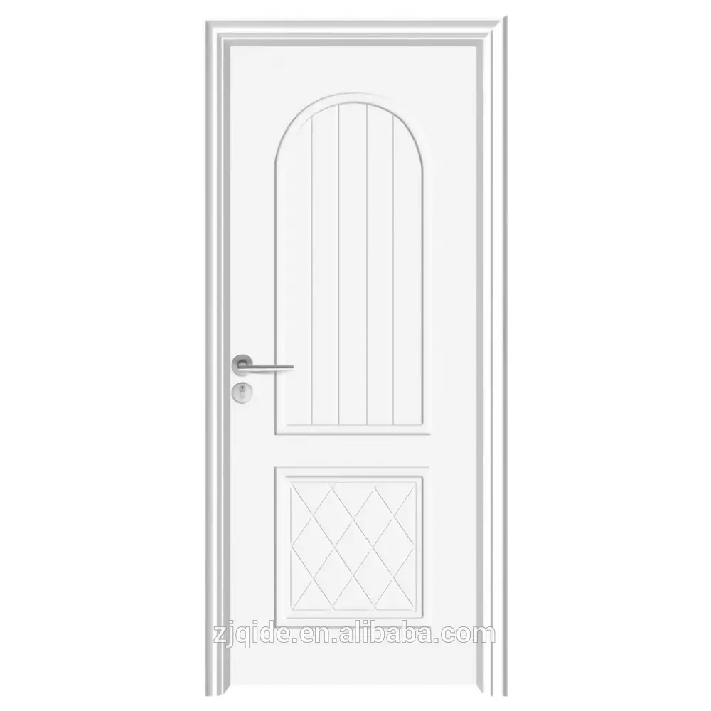 Customizable Interior Door Panel Waterproof Anti-insect Finished Surface PVC laminated WPC Door