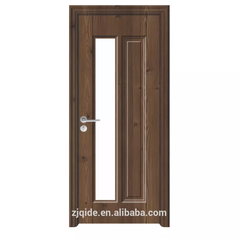 Customizable Interior Door Panel Waterproof Anti-insect Finished Surface PVC laminated WPC Door