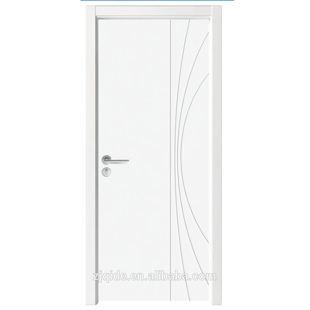 Customizable Interior Door Panel Waterproof Anti-insect Finished Surface PVC laminated WPC Door
