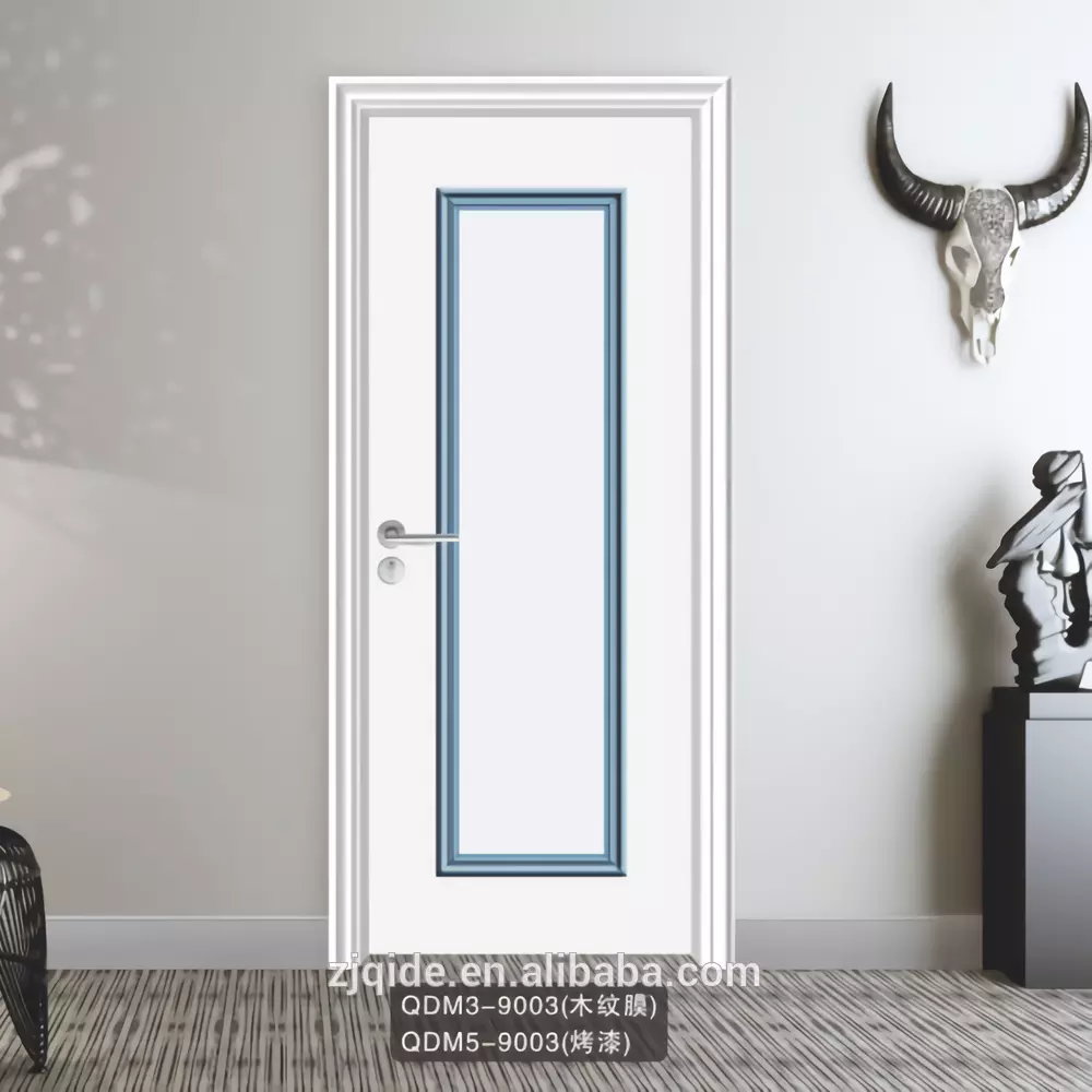 Customizable Interior Door Panel Waterproof Anti-insect Finished Surface PVC laminated WPC Door