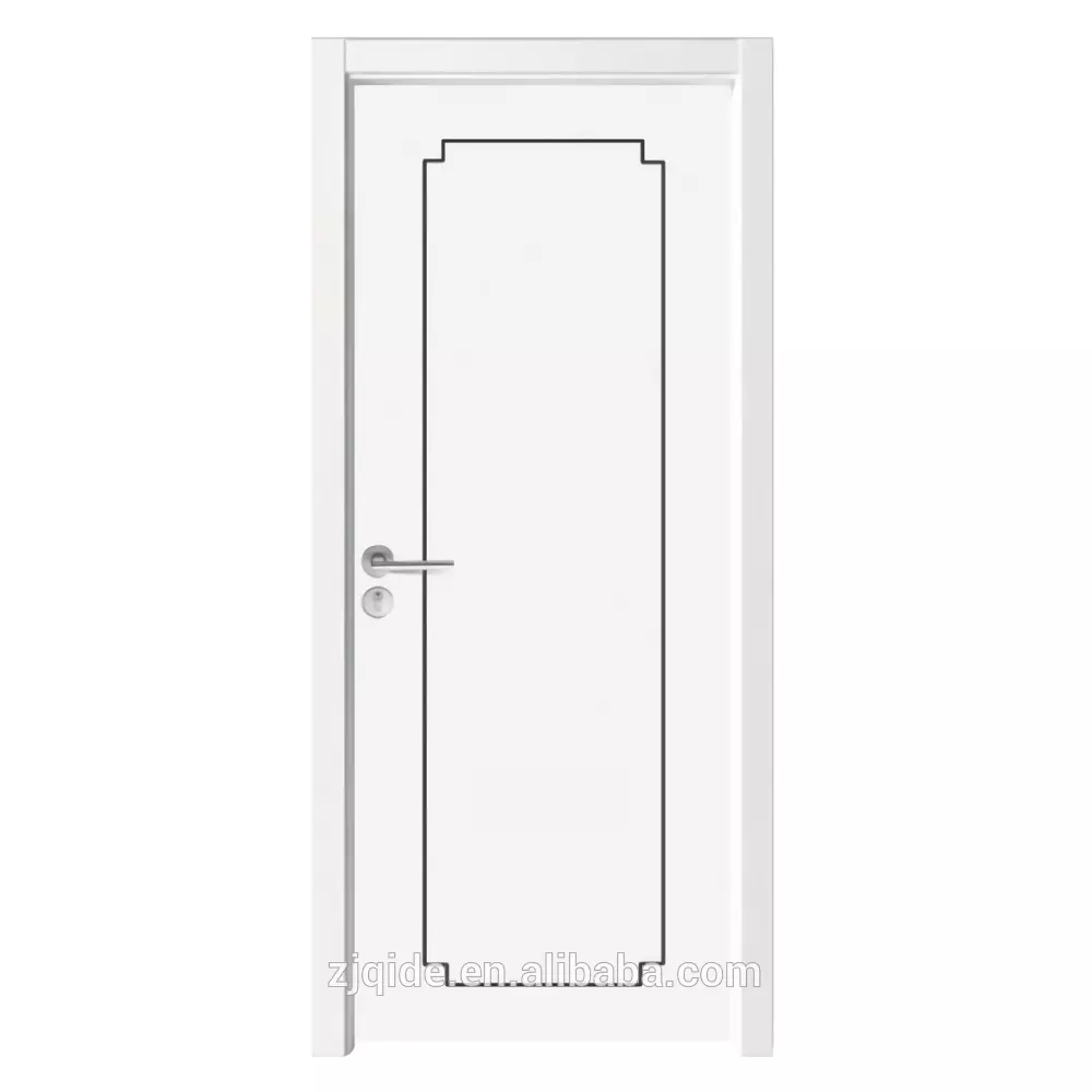 Customizable Interior Door Panel Waterproof Anti-insect Finished Surface PVC laminated WPC Door