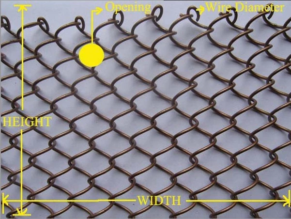 Decorative metal mesh coil drapery in curtain