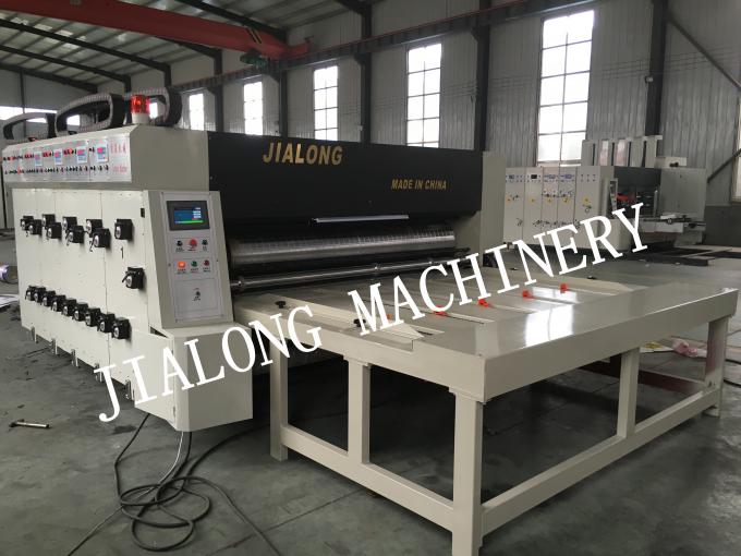 JLC semi automatic Chain feeding flexo printer slotter rotary die cutter machine
