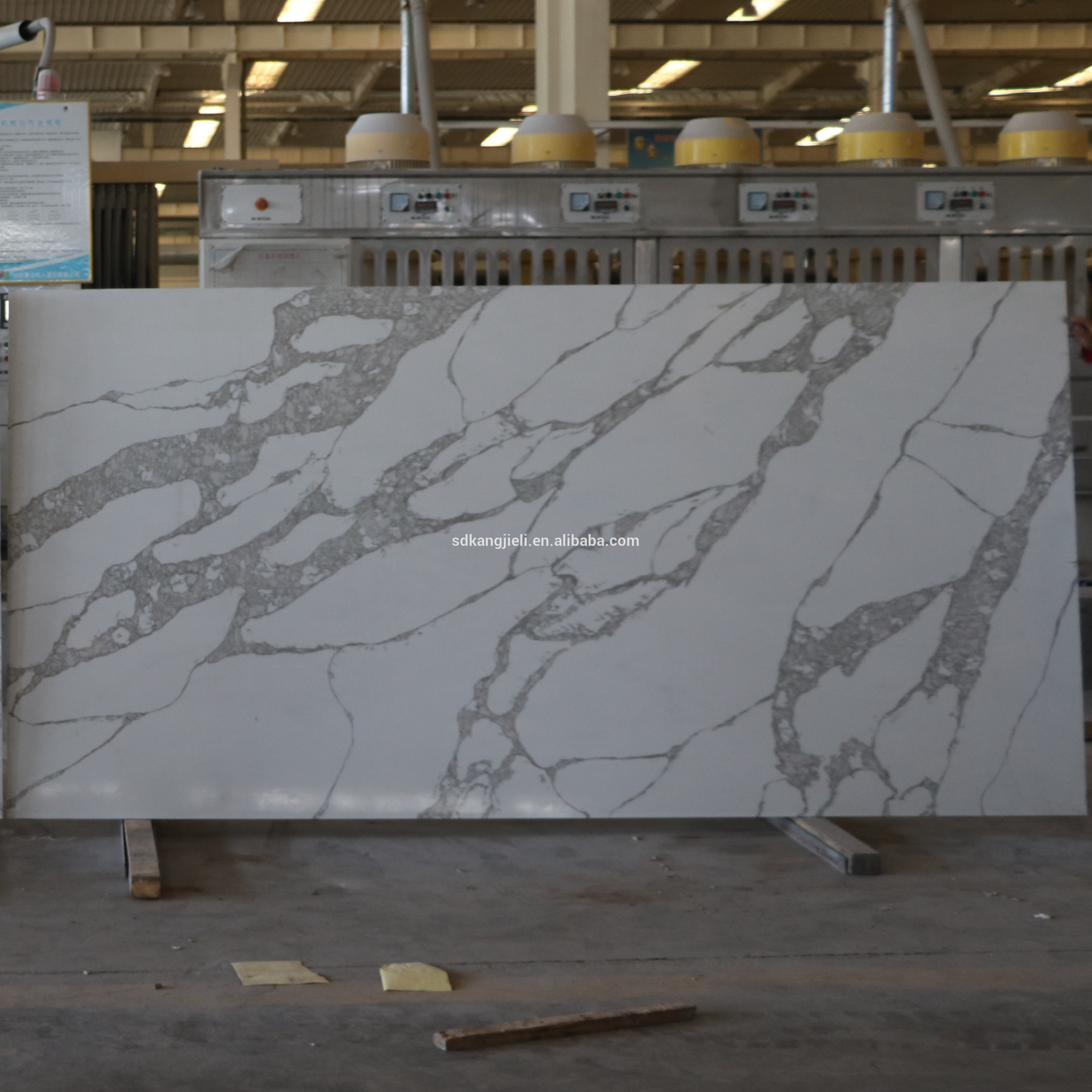 calacatta 2cm/3cm thickness artificial quartz slabs book matching Calacatta kzs613