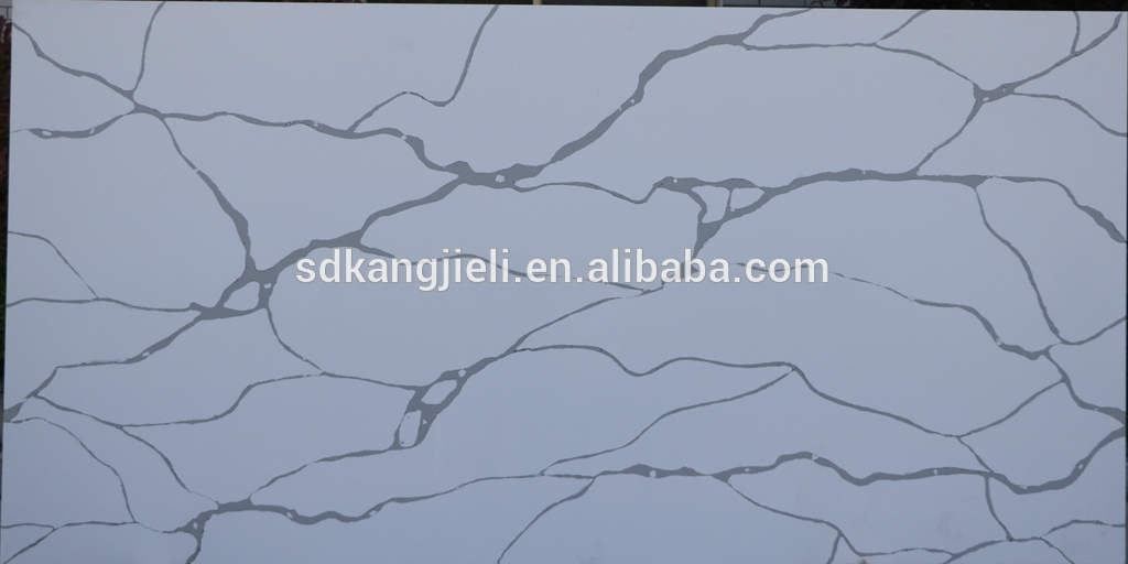 calacatta 2cm thickness originated from Shandong artificial quartz slabs kzs608