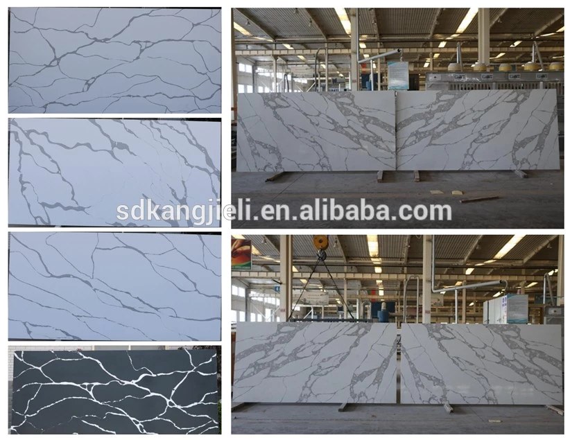calacatta 2cm/3cm thickness artificial quartz slabs book matching Calacatta kzs613
