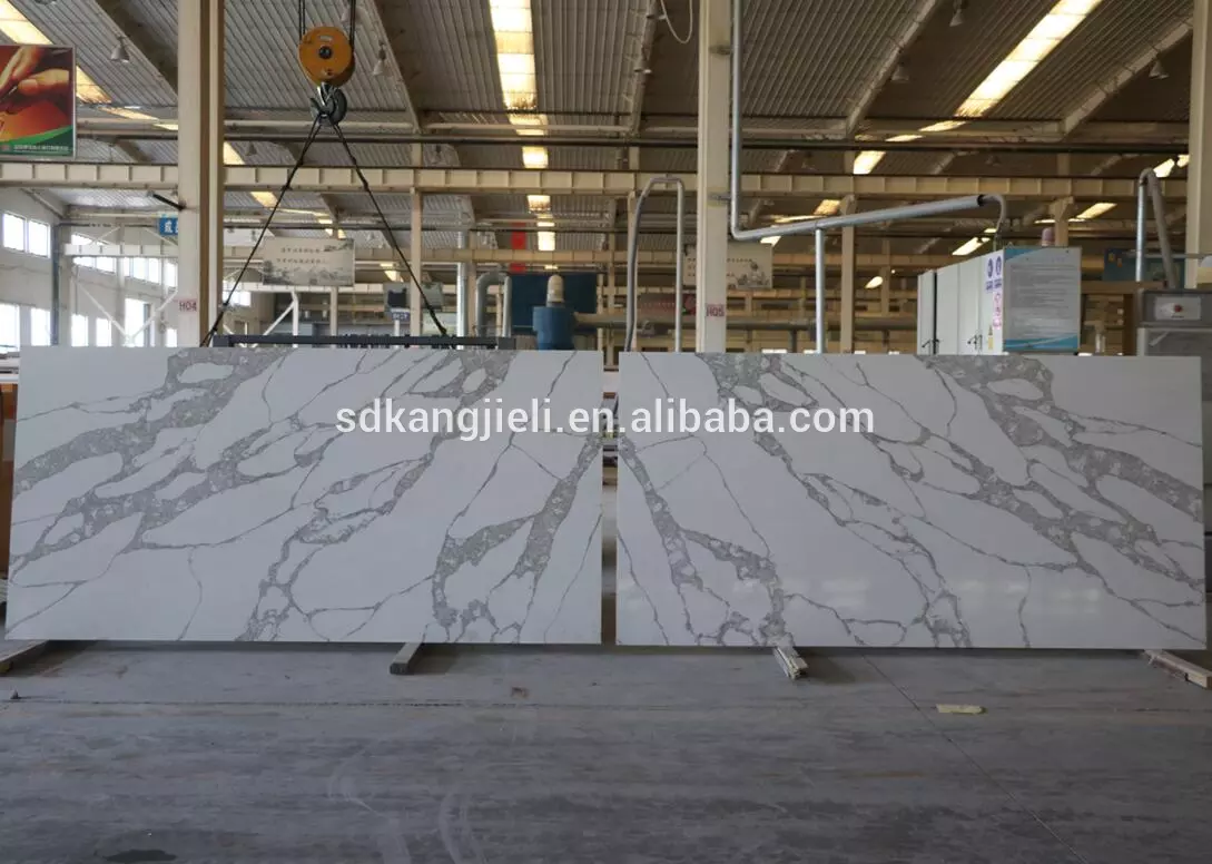 calacatta 2cm/3cm thickness artificial quartz slabs book matching Calacatta kzs613