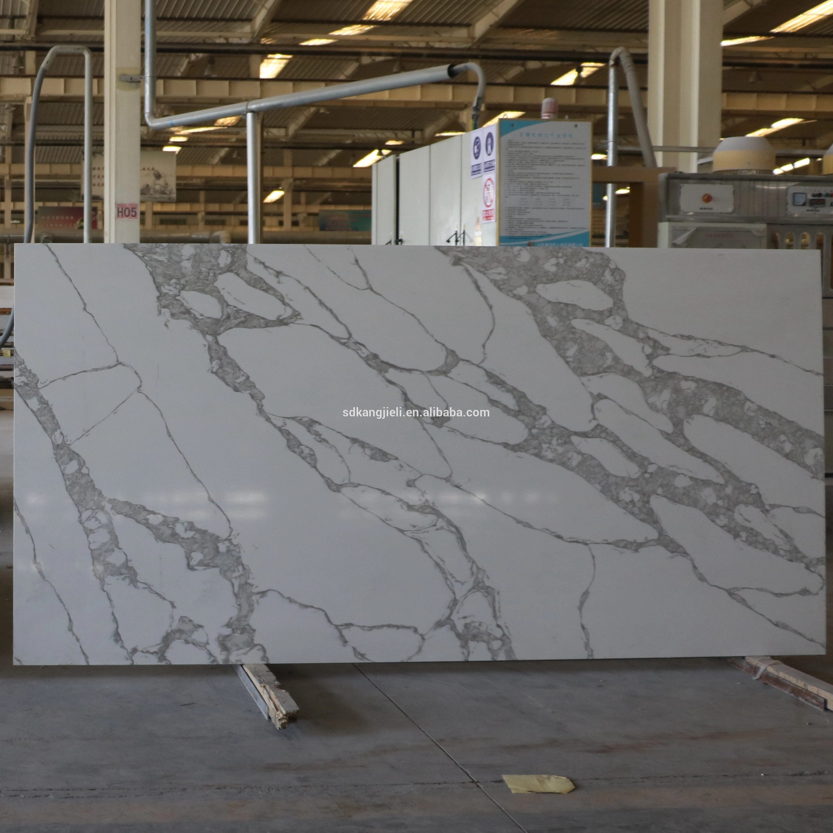 calacatta 2cm/3cm thickness artificial quartz slabs book matching Calacatta kzs613