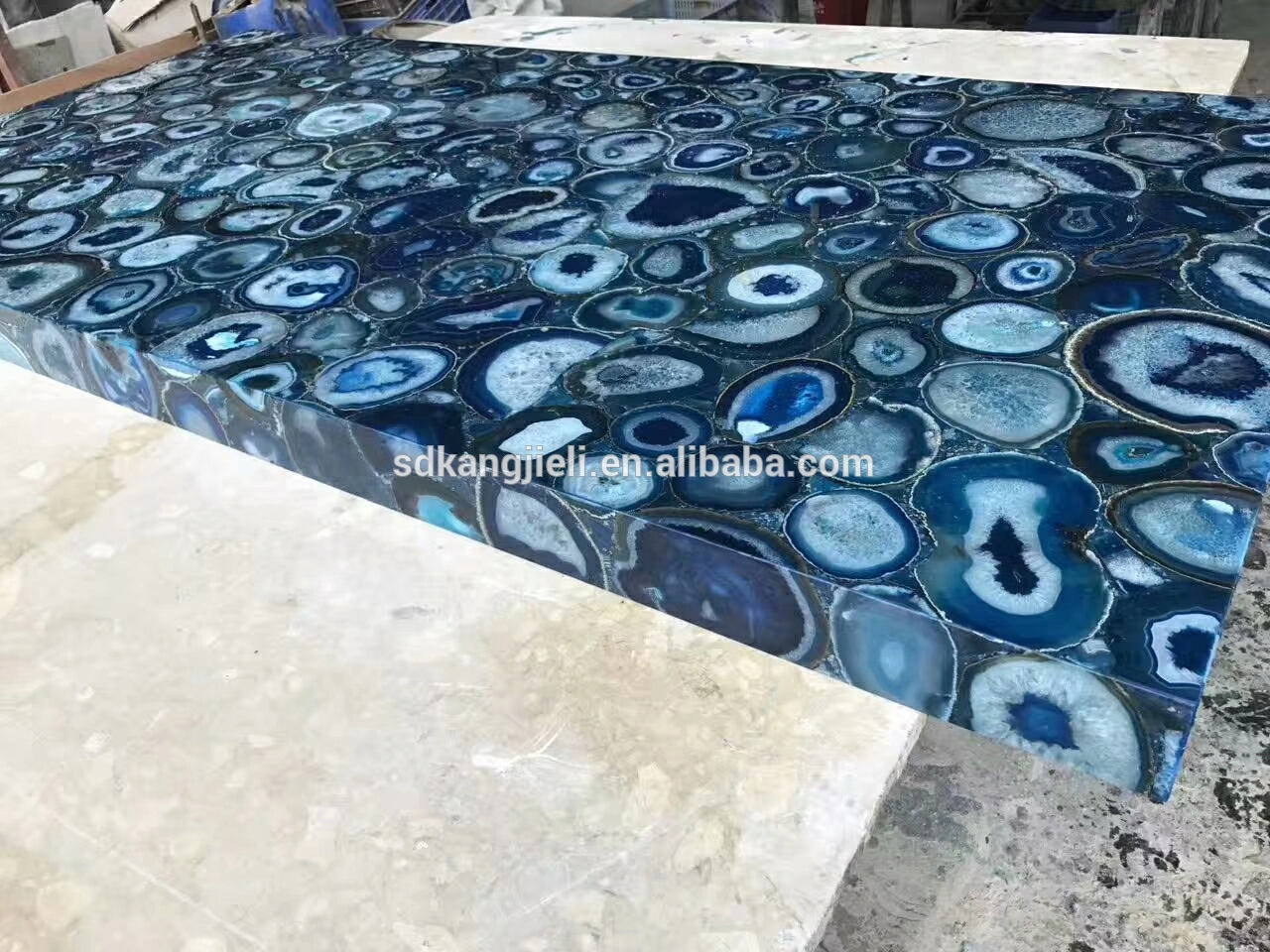 Hot Selling Natural blue Agate Stone Agate Slices Agate Slab