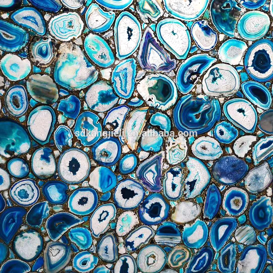 Hot Selling Natural blue Agate Stone Agate Slices Agate Slab