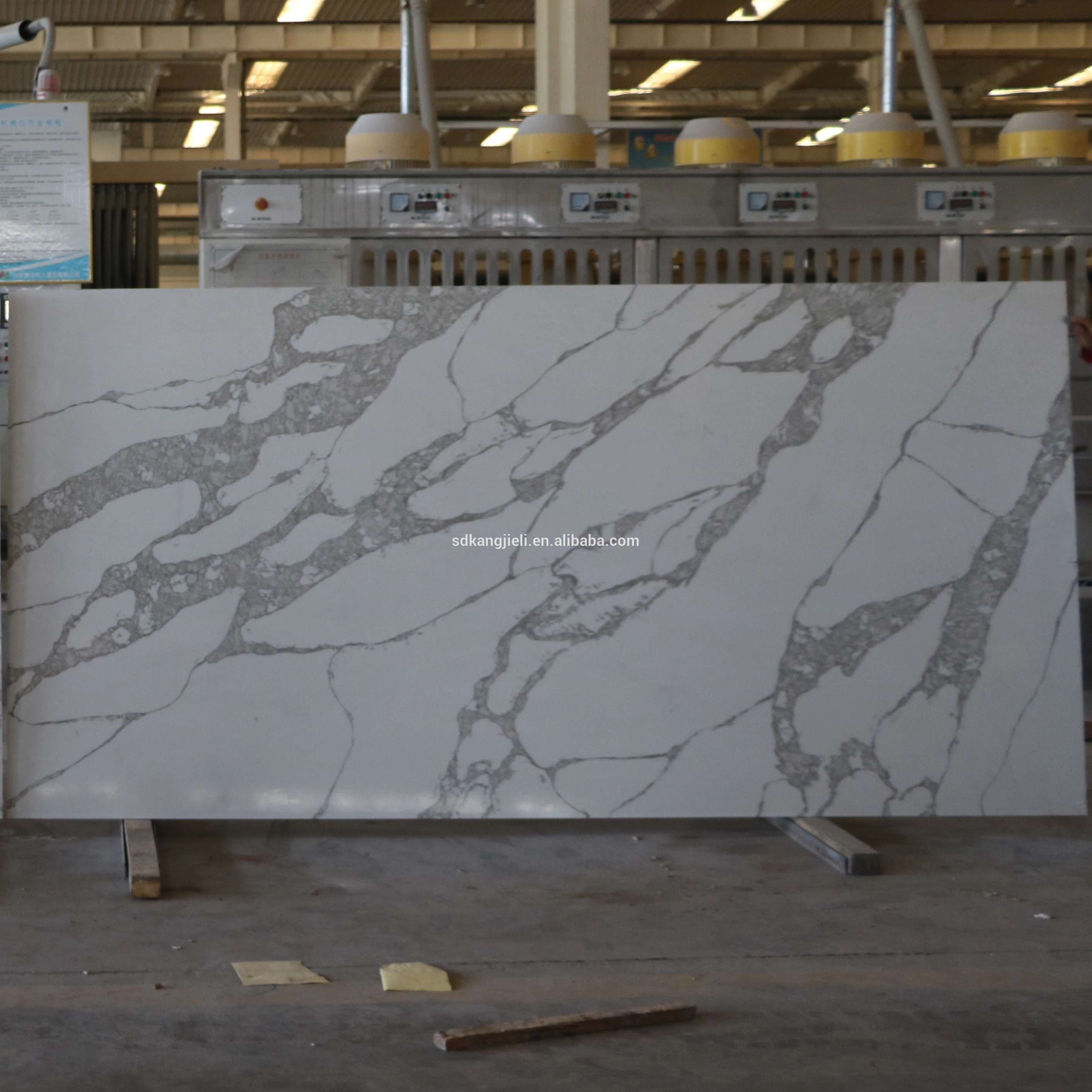 black color calacatta 2cm/3cm thickness artificial quartz slabs  kzs609