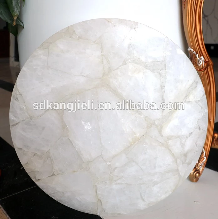 Luxury stone semi-precious stone white quartz gemstone slab