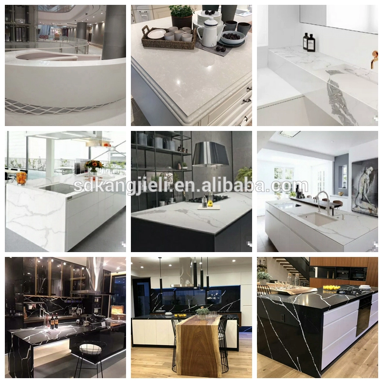 carrara quartz stone vanity top with basin/sink/back splash/side splash