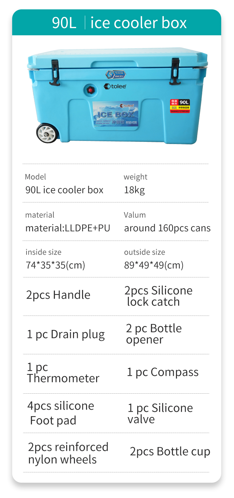 90Lite Factory Customized Naturehike Cooler Box Picnic